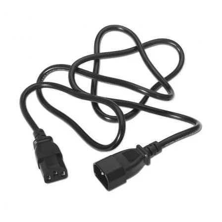 Aisens Cable de Alimentación CPU C13 Hembra a C14 Macho Negro 1,5m